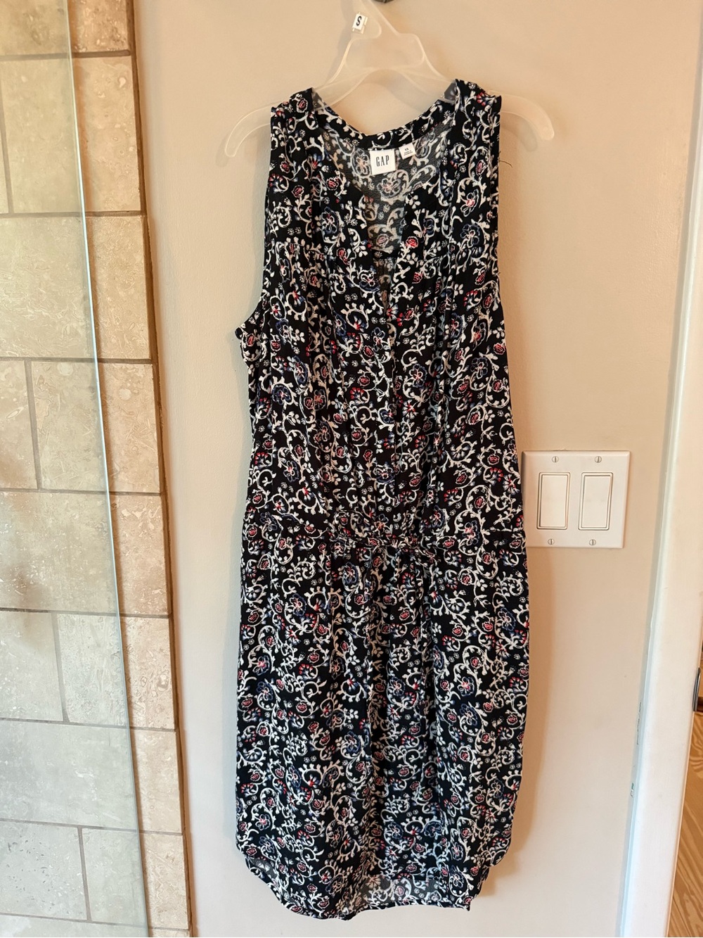 GAP Women's Navy Floral Sleeveless Dress XS